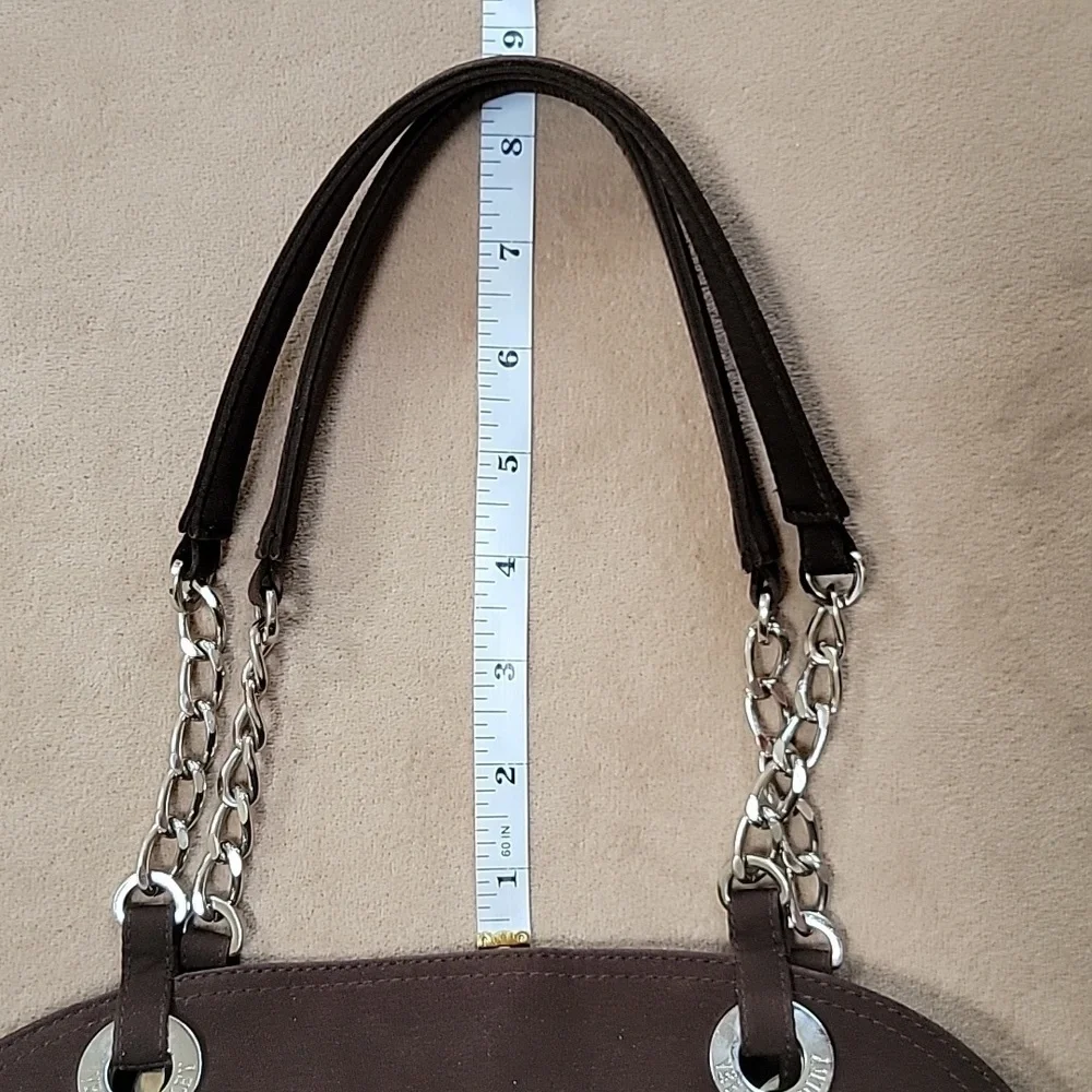 Vera Bradley Solid Brown Quilted Studded Doctor Stachel Shoulder Bag EUC